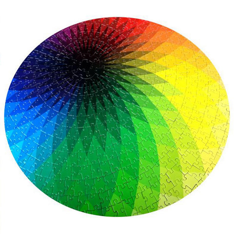 Rainbow Geometrical Jigsaw Puzzle