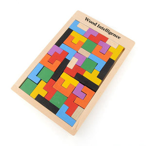 Colorful Wooden Tetris Game